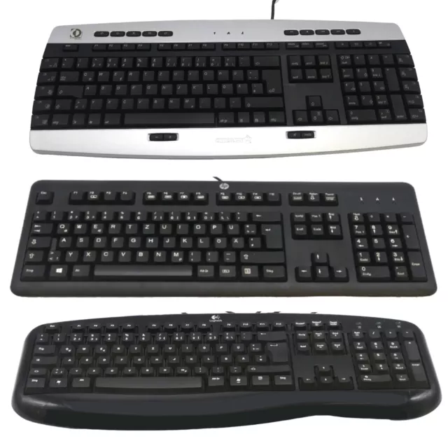 Tastatur Computer Keyboard QWERTZ Gaming Büro kabelgebunden USB/PS2-Anschluss