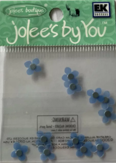 BLUE IMPETIENS FLOWER Embellishment (12pc)Jolee's •Garden•Plant•Spring•Wedding