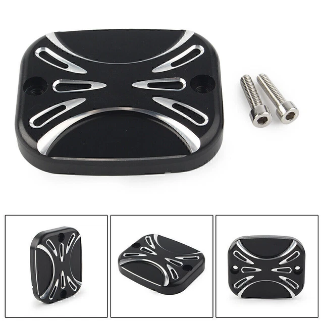 CNC Front Brake Reservoir Master Cylinder Cover For Harley Road King Softail US
