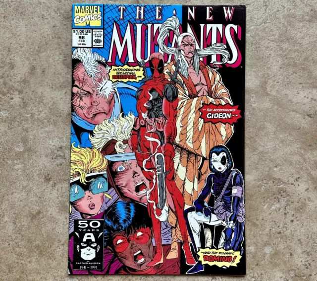 New Mutants 98 First Deadpool & Domino February 1991 Marvel Comics Book