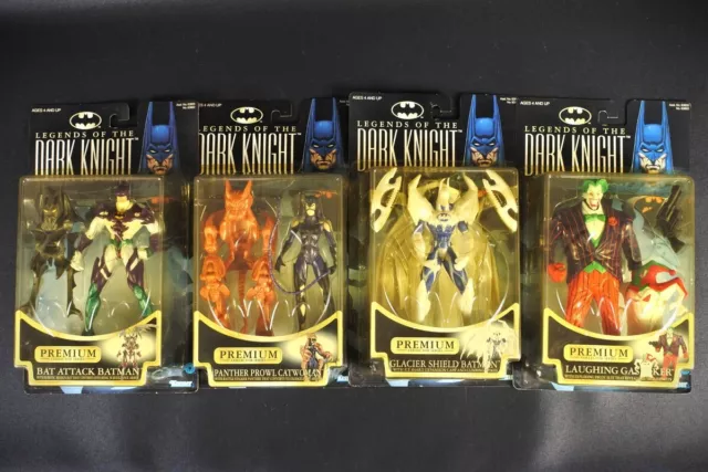 Lot of 4 Legends of the Dark Knight PREMIUM Batman Action Figures 1997 Kenner