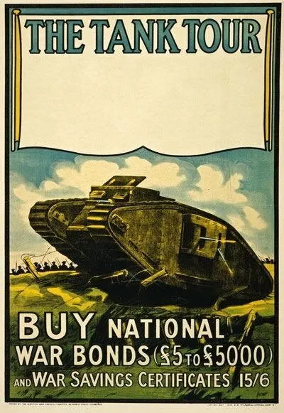 84304 Vintage National Bonds Tank Tour Scottish Wall Print Poster UK