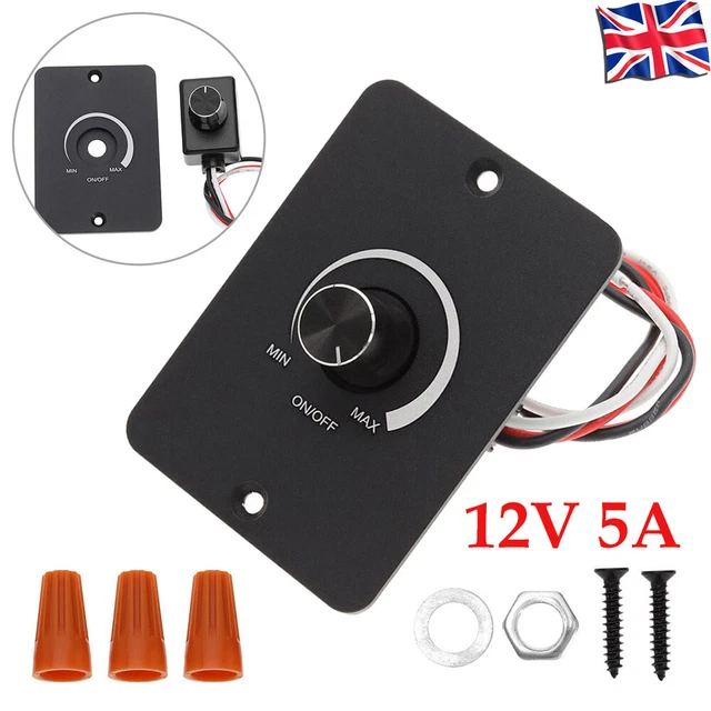 DC 12V DIMMER Switch PWM LED Dimmer Switch for Campervan Motorhome Cars