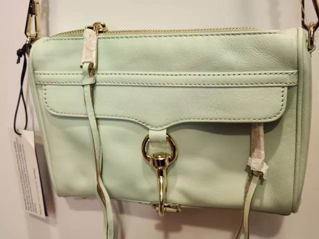 Rebecca Minkoff Mini Mac Crossbody Bag Aloe Green NWT $195 MSRP Handbag 2