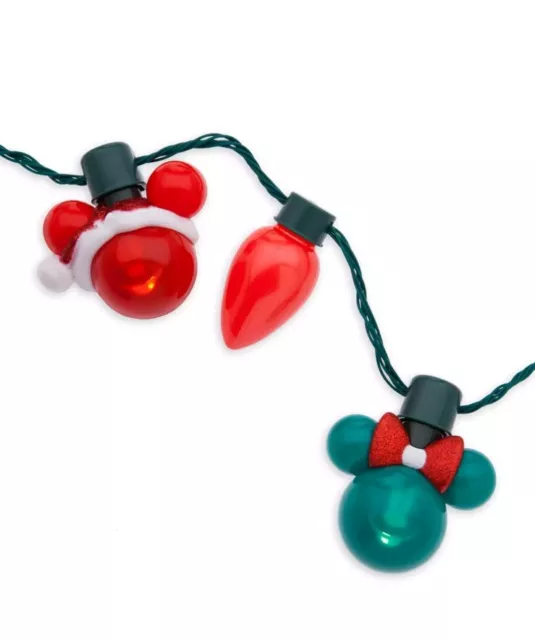 Disney Parks Mickey & Minnie Animated Glow Christmas Holiday Light-up Necklace 2