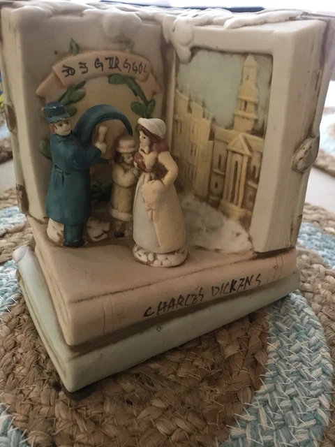 CHARLES DICKENS WHITE Christmas Music Box £28.40 - PicClick UK