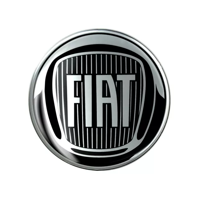 Adesivo Fiat 3D Ufficiale Logo Black 75 mm