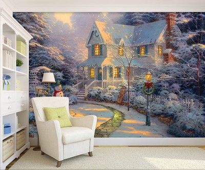 Castelli 3D Neve Castello ·Parete Murale Foto Carta da parati immagine sfondo muro stampa 