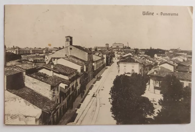 Udine Panorama Cartolina F.p Viagg 1915