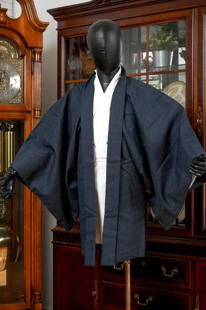 Dear Vanilla Japanese Silk Haori Jacket Men's Kimono Authentic Japan Vintage