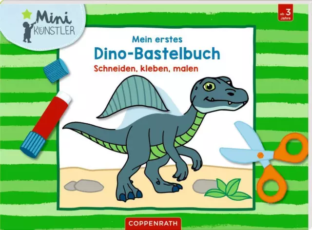 Mein erstes Dino-Bastelbuch | Schneiden, kleben, malen | Taschenbuch | 32 S.