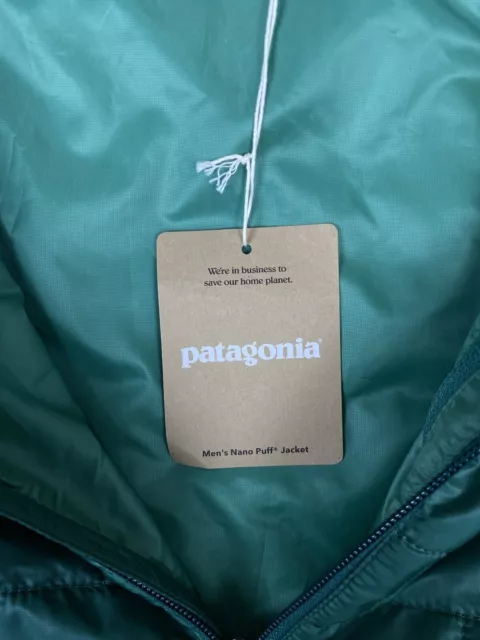 PATAGONIA NANO PUFF Jacket Mens Sz M Conifer Green Full Zip Primaloft ...