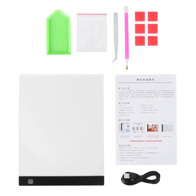 1 Set DIY Diamant Zeichnung Werkzeuge Diamant Zeichnung A4 LED Licht Pad Kit LED