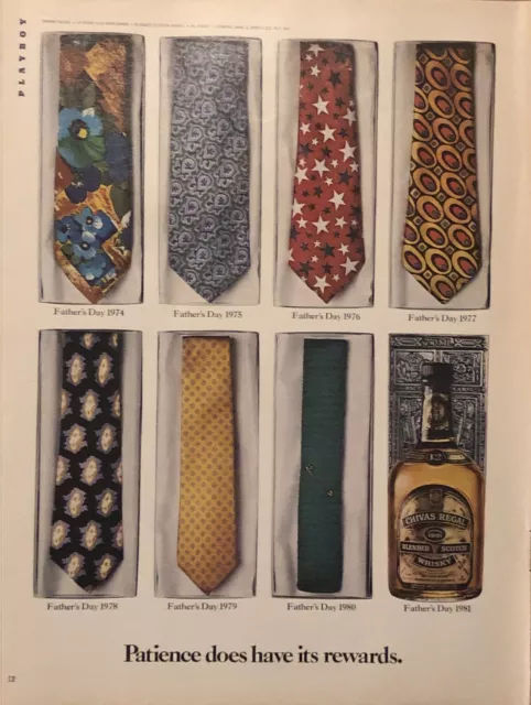 1981 Chivas Regal VTG 1980s 80s Fathers Day Ties - Patience Has Its Rewards