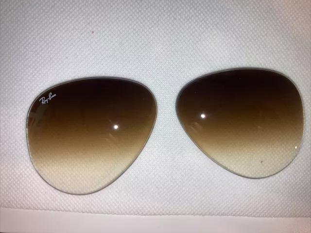 Nuevas lentes de repuesto auténticas Ray Ban RB3025 - marrón degradado - ojos 62