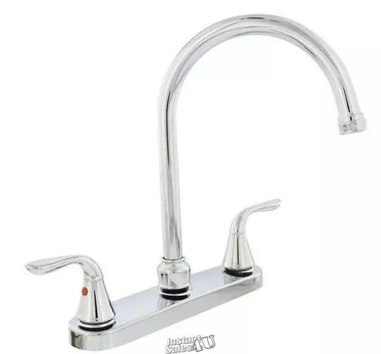 Aqua Plumb-Chrome 2-Handle Gooseneck Faucet