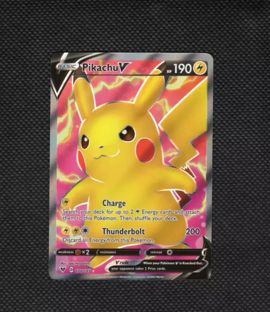 Pikachu V - 170/185 - Full Art - Ultra Rare - SWSH Vivid Voltage - Pokemon Card