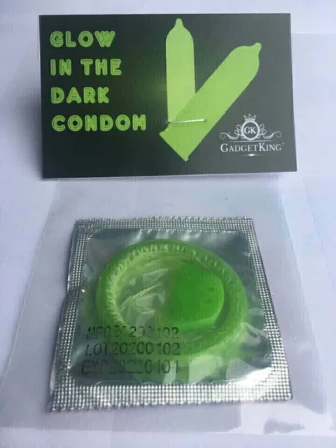 Glow In The Dark Condoms Funny Novelty Joke Mens Womens Sons Birthday Present