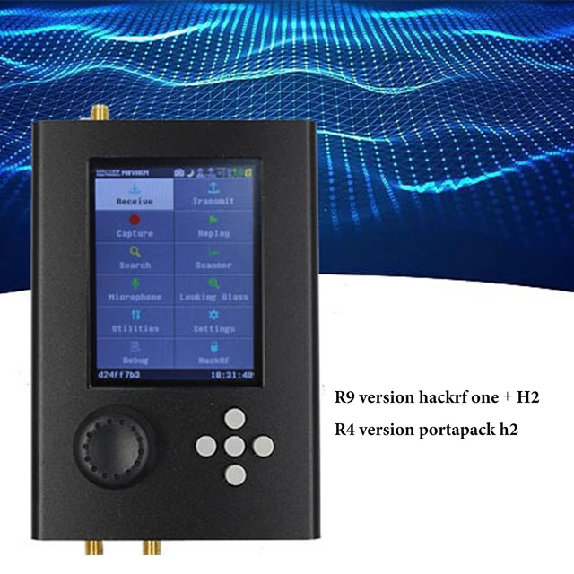 Portapack H2 SDR Carte De Contrôle Du Récepteur Radio, 1 MHz à 6 GHz, Pleine Fonction, émetteur Radio SDR, Carte Mère Avec écran Tactile LCD, 0,5 Ppm TCXO, Batterie 2000 MAh