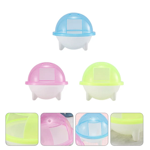 3 piezas baño de hámster ratón de carreras baño de arena platillo volador baño orinal