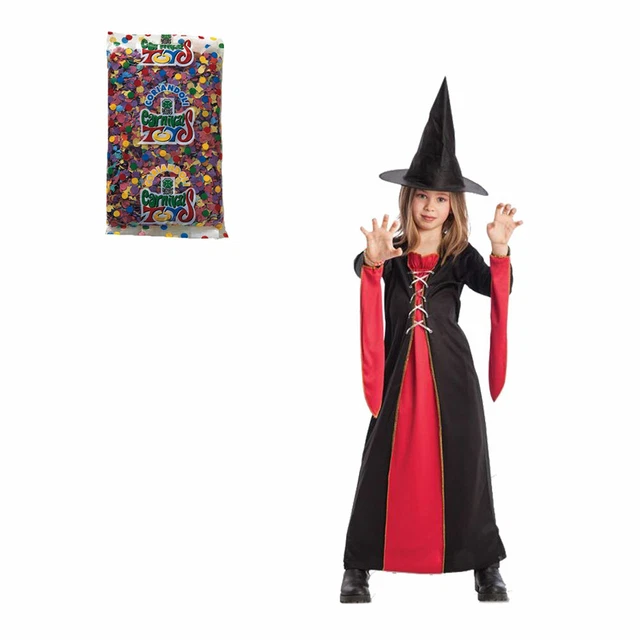 Carnival Toys Costume Strega Rosso Vestito da Stregona Carnevale Bambina Ragazza