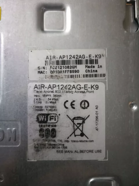 Wireless Access Point Cisco Air-Ap1242Ag-E-K9 3