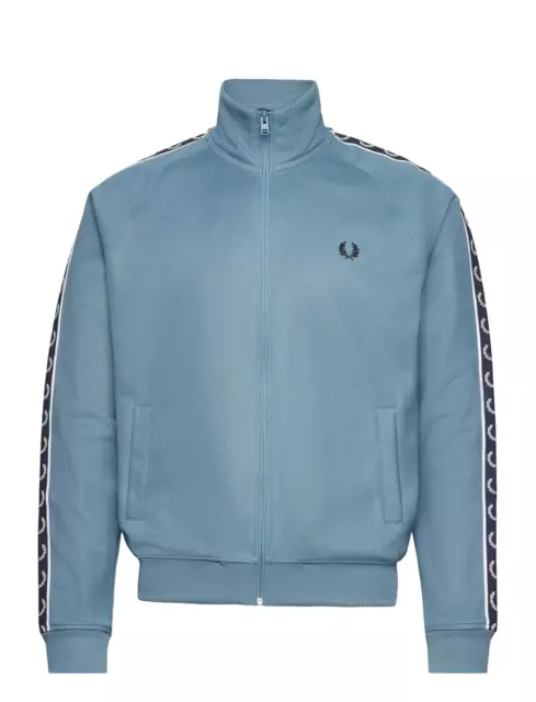 FRED PERRY Sweetjacket Taped Track Jacket Chalk Blue giacca da allenamento uomo taglia M