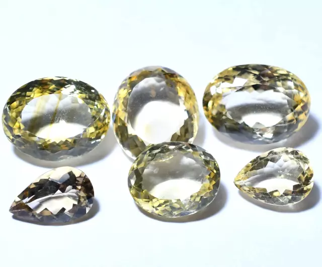 6 Pièces non Chauffé Naturel Citrine Jaune 83.40 CT Superbe Mélangés Libre Gemme