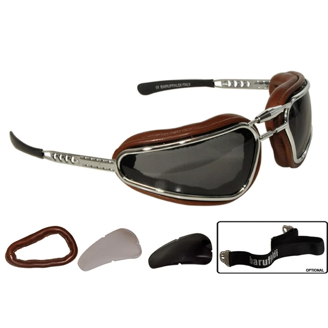 Baruffaldi Easy Rider Goggles In Chocolate Smoke & Clear Lenses (175008)