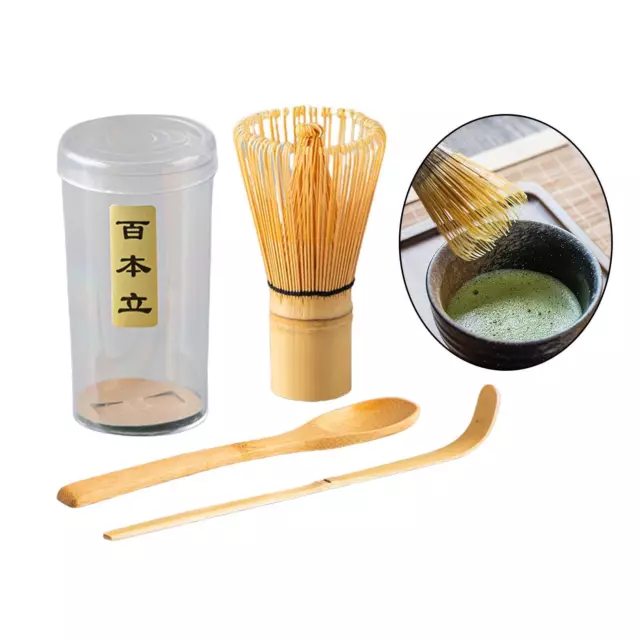4 Piece Traditional Tea Whisk Kit Japanese Style Tea Making Tool for Kitchen Table Home - Powder Tea Bowl, Size: As discribed, White