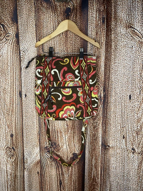 Vera Bradley Hipster Paisley Crossbody Purse Shoulder Bag Zip-top EUC