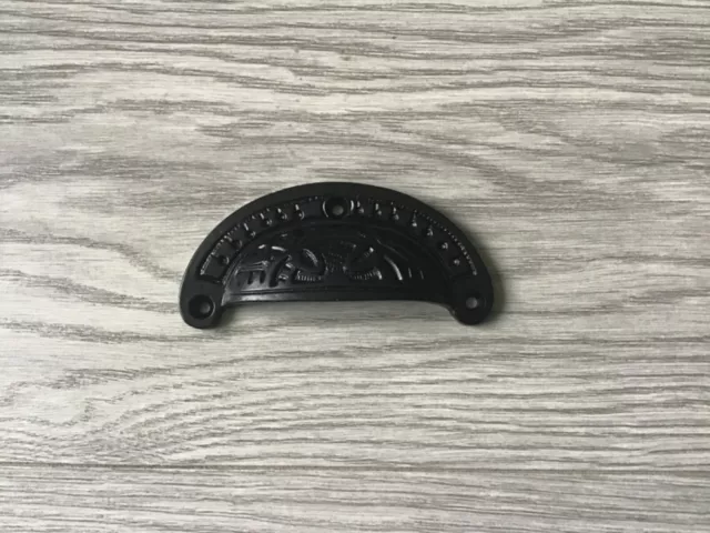 Antique Black CAST IRON cabinet cupboard drawer cup  pull handles