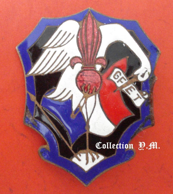 Insigne Original Gendarmerie Indochine - 1er Régiment Garde Montagnarde | Émail Abîmé | Collectible