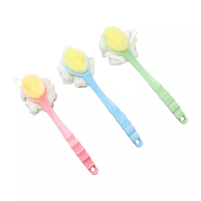 Double Side Long Handle Shower Body Brush Washer with Hanging Hole Cleaning Back