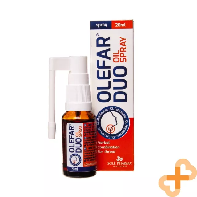 OLEFAR Duo Olio Alle Erbe Combinazione Spray Per Gola 20ml Sollievo Dolore Tosse