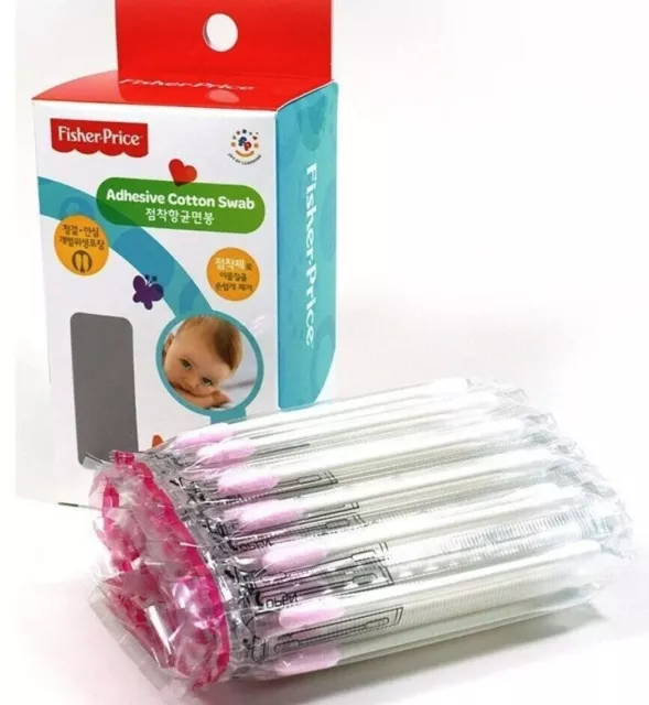 Adhesive Cotton Swab Fisher-Price - 100% Cotton For Babies 점착식 귀이개 면봉, Fast Ship