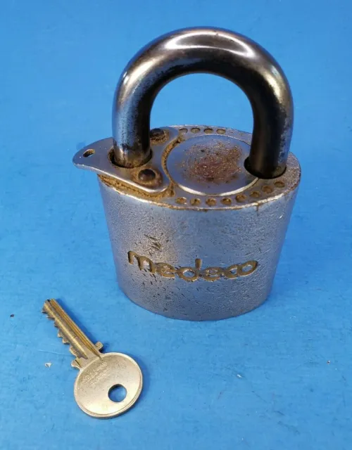 Vintage Lock High Security Medeco 5 Pin With Key