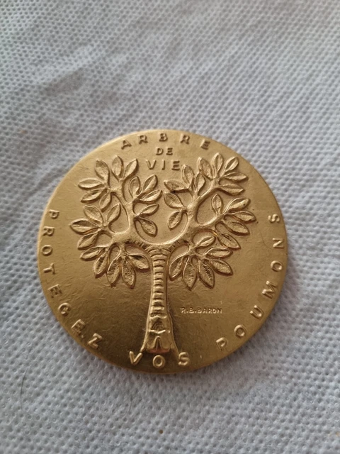 Médaille ancienne Vierge Marie auréolée ajourée or rose - Signé Dropsy