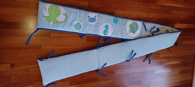Almohada para bebé Kids Line burbujas azul tortuga caballito de mar pez pulpo cangrejo vida marina