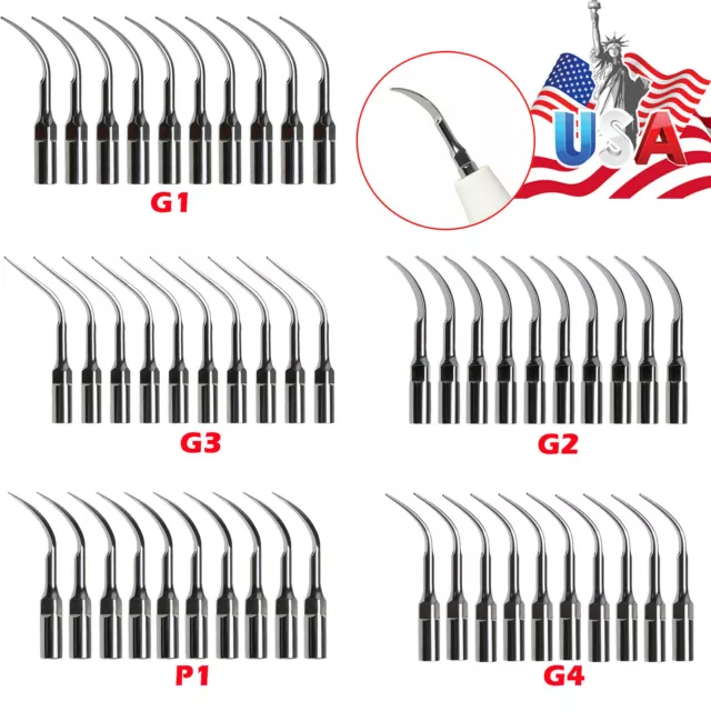 Dental Ultrasonic Piezo Scaler Perio Tips G1,G2,G3,G4,P1,P3 Fit EMS/Woodpecker