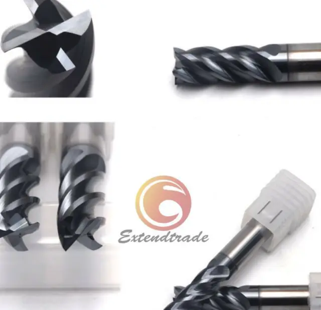 4 Flute HRC65 Titanium Alloy End Mill Milling Cutter For Stainless Steel 1PCS