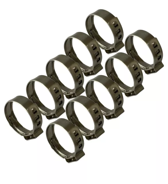 O-Clips, 304 Stainless Steel Single Ear Hose Clamps