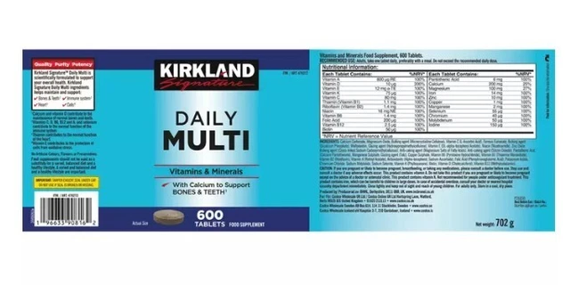 KIRKLAND SIGNATURE DAILY Multi Vitamins &amp;Minerals Nutritional Health ...