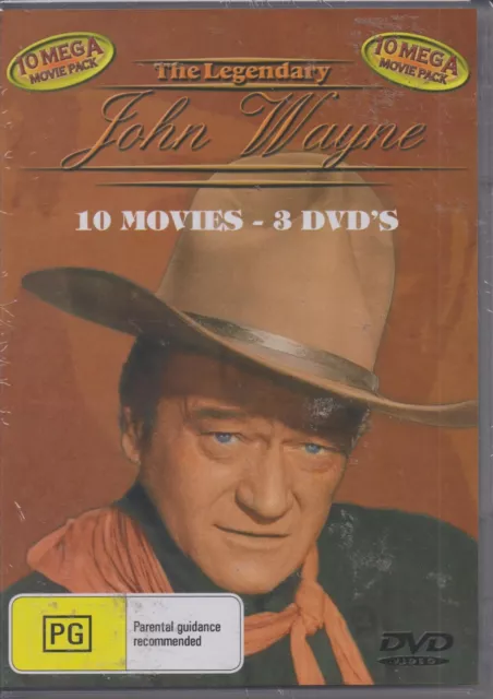 The Ledgendary John Wayne Dvd 3 Disc Set 10 Movies Region 4 Brand New/Sealed
