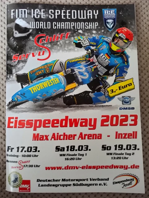 2023 FIM ICE SPEEDWAY WORLD CHAMPIONSHIP FINAL - INZELL !!! speedway programme