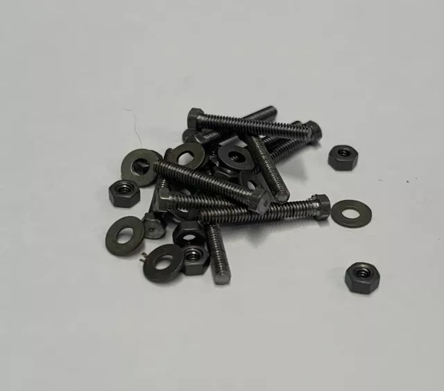 10ba x 1/2" Hexagon head STEEL pack of 10 nuts, washers and bolts