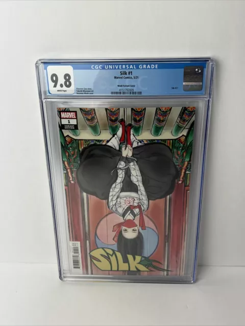 Silk #1 CGC 9.8 White Pages Marvel Comics 2021 Wooh Variant Cover
