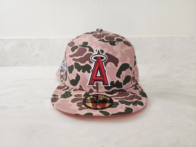 Los Angeles Angels New Era Duck Camo 2002 World Series Size 7 3/8 Hat Baseball