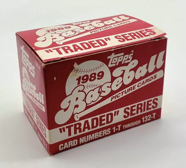 1989 Topps Traded Series Complete Set Original Box 132 Baseball Picture Cards