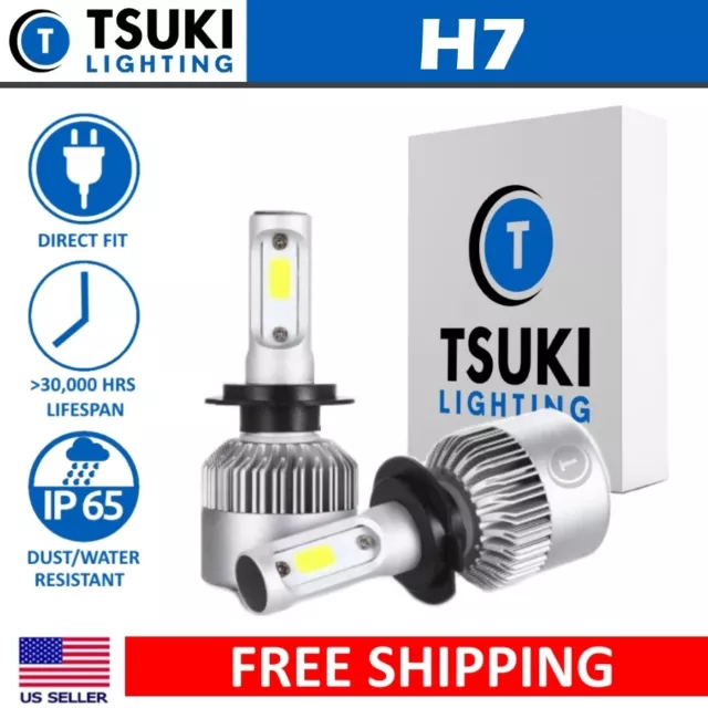 TSUKI FC H7, 2009-2016 Audi A3 LED Headlight Bulbs, Low or High Beam 6000K